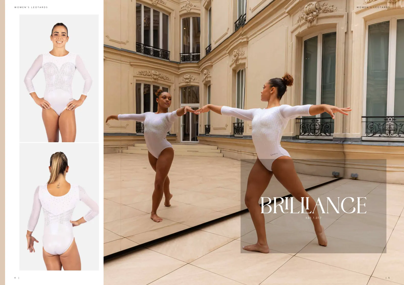 Quatro 2024 editorial pages pairing architectural Paris lifestyle photography with product views