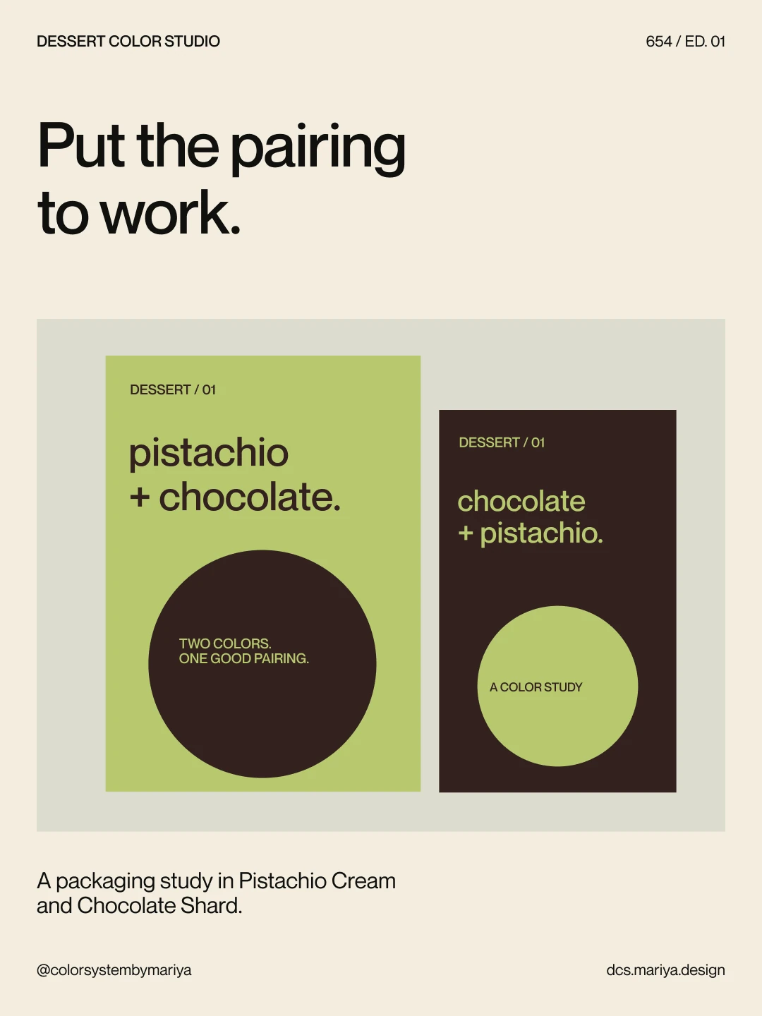 Pistachio and Chocolate graphic packaging study