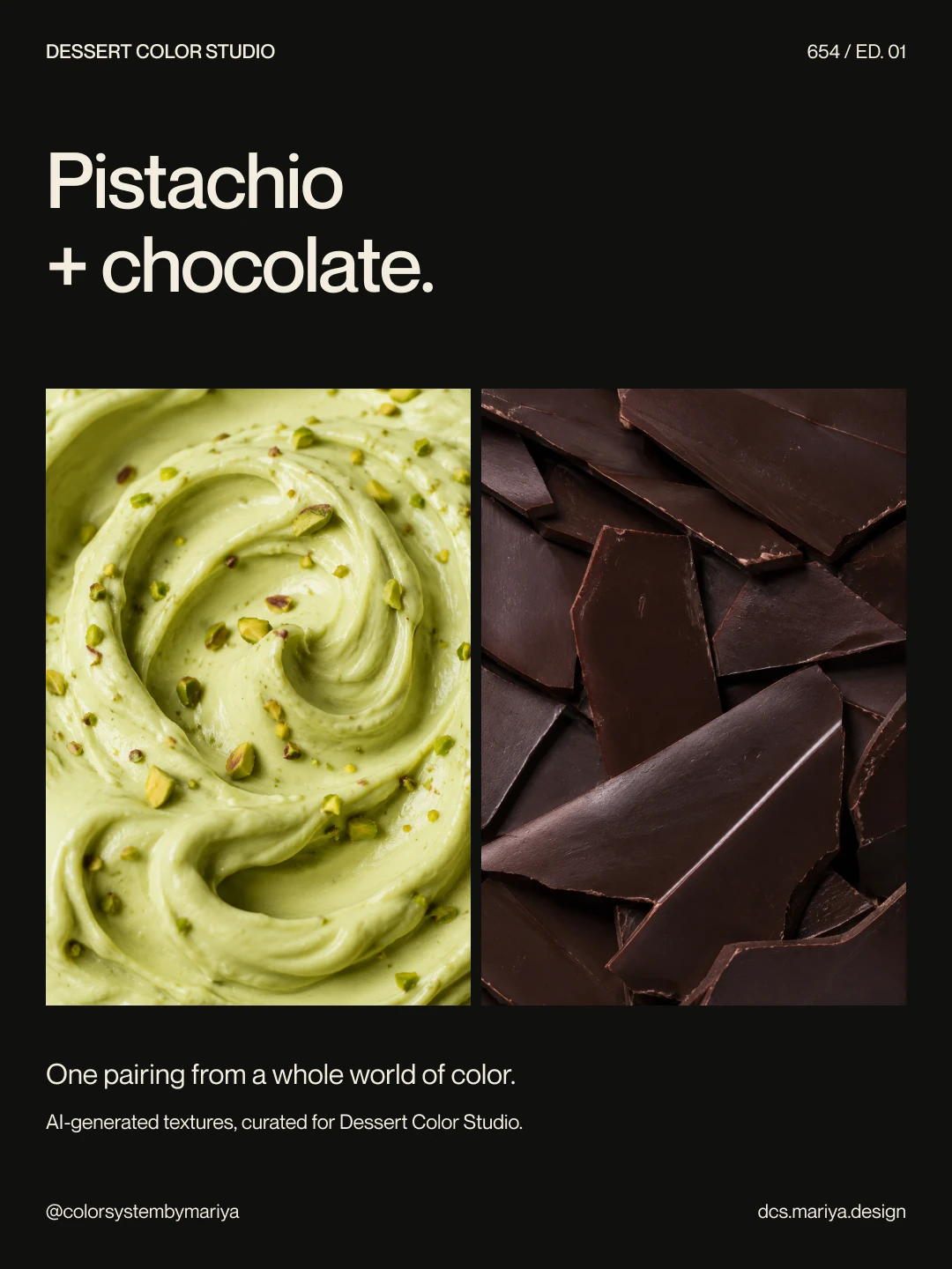 Pistachio Cream and Chocolate Shard feed carousel cover
