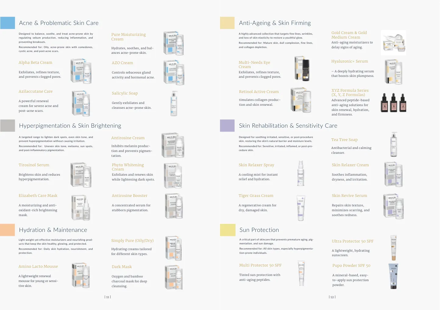 Tay Shop B2B product range layout and individual product listings